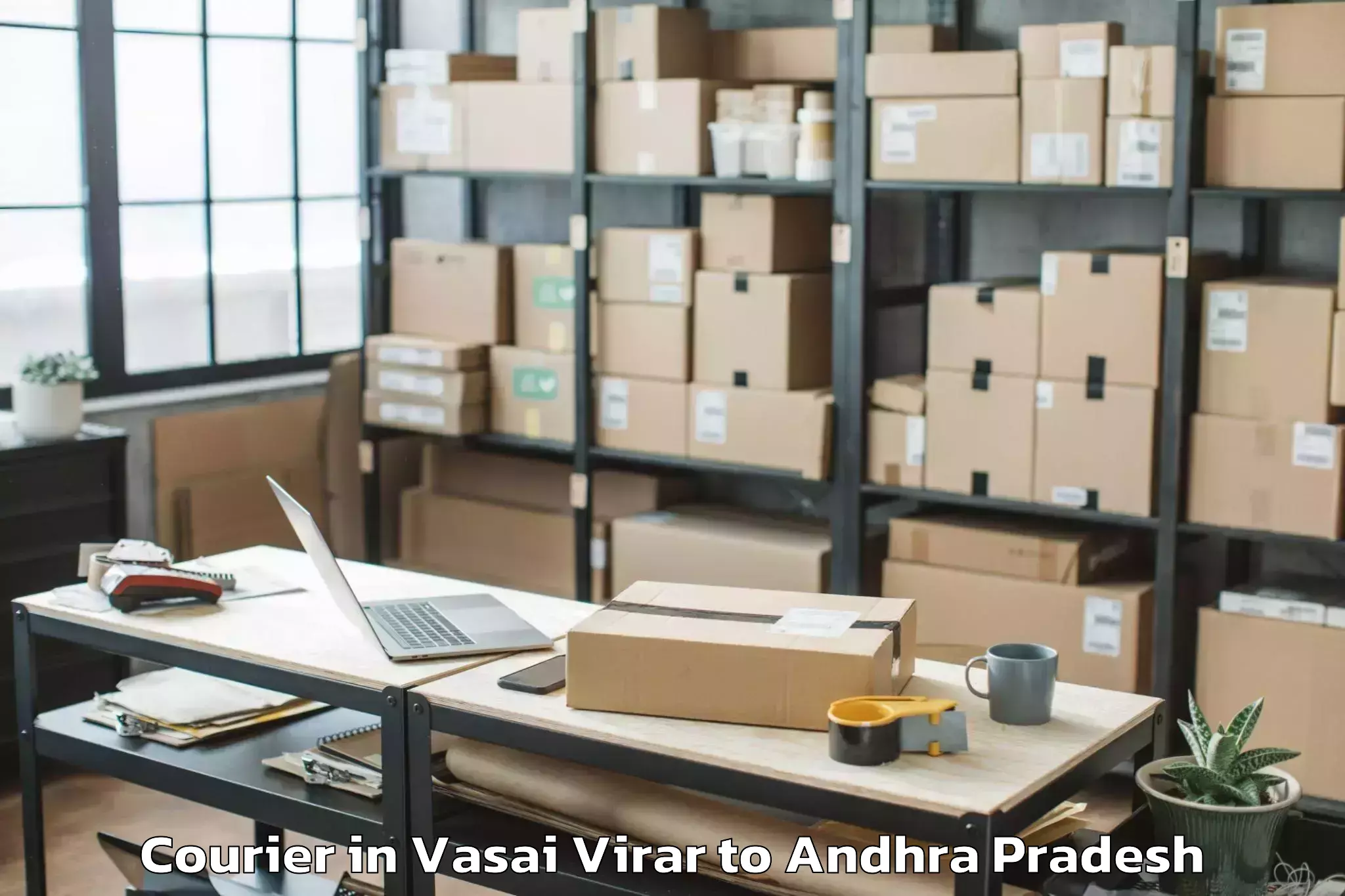 Book Vasai Virar to Komarolu Courier Online